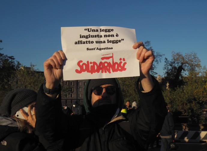 La protesta a Trieste