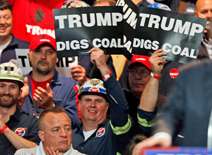 Trump e i minatori di carbone Trump e i minatori di carbone