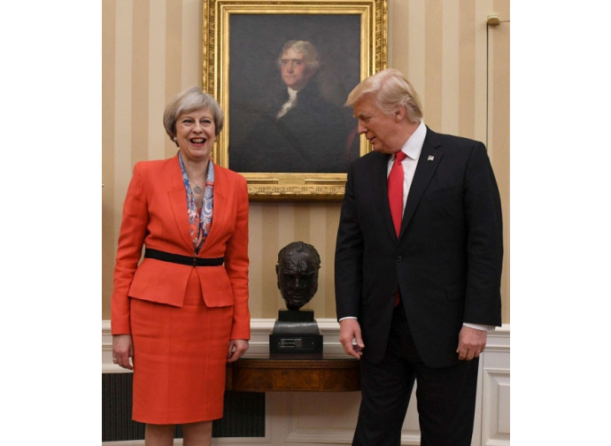 Theresa May e Donald Trump