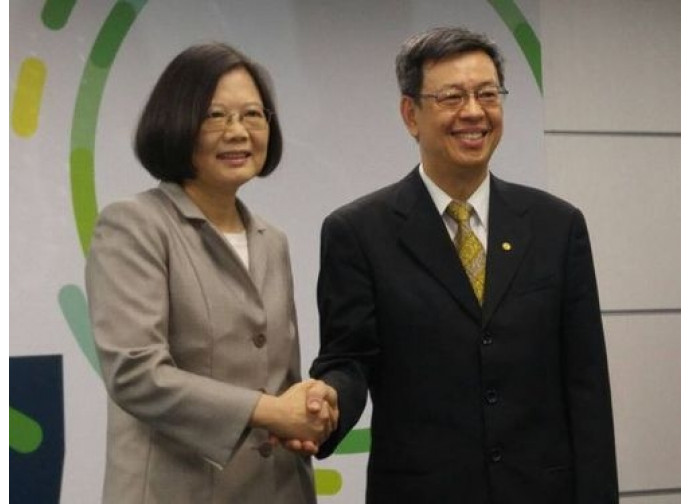 Tsai Ing-wen  e il vicepresidente Chen Chien-jen