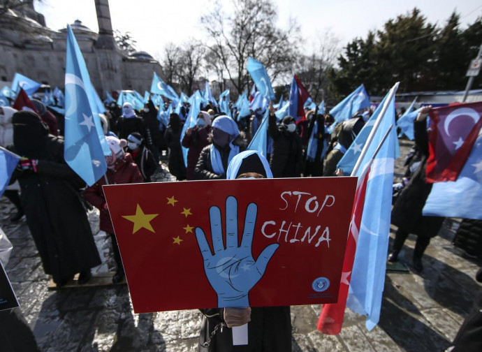 Manifestazione di esuli uiguri