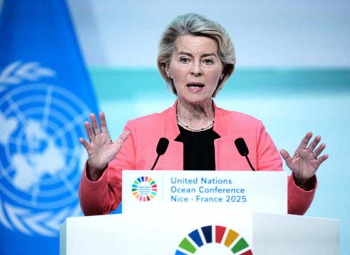 Ursula von der Leyen alla Conferenza sugli oceani (La Presse) Ursula von der Leyen alla Conferenza sugli oceani (La Presse)