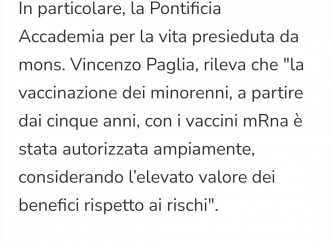 Vaccini ai bambini, è guerra ai vertici della Chiesa