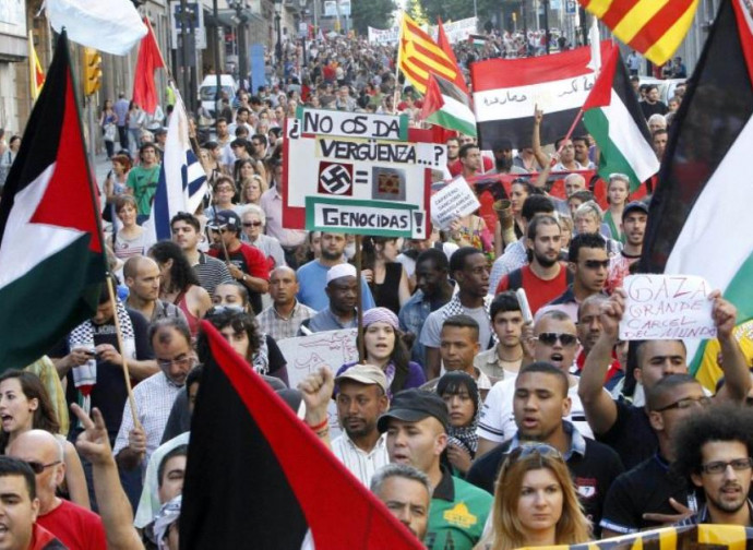 Manifestazione BDS a Valencia Manifestazione BDS a Valencia