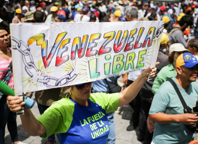 Venezuela, protesta dell'opposizione presso la sede dell'Onu Venezuela, protesta dell'opposizione presso la sede dell'Onu