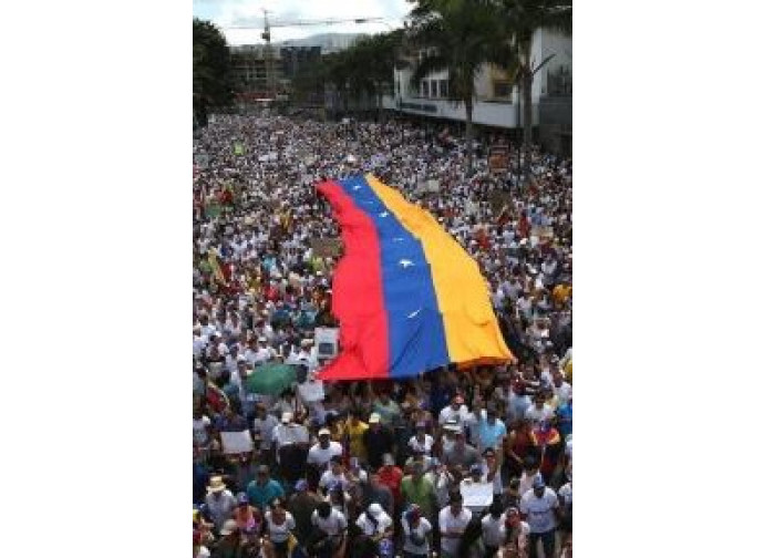 Venezuela, manifestazione dell'opposizione Venezuela, manifestazione dell'opposizione