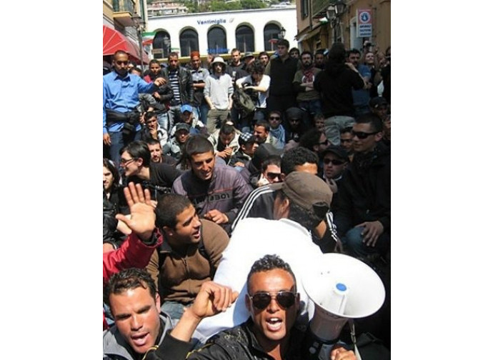 Ventimiglia, protesta degli immigrati