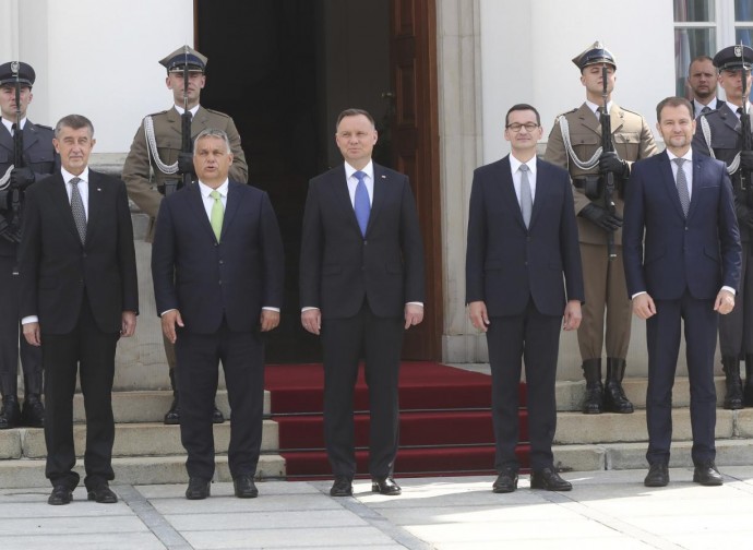 I leader del "gruppo Visegrad" (Europa centrale) in Polonia I leader del "gruppo Visegrad" (Europa centrale) in Polonia