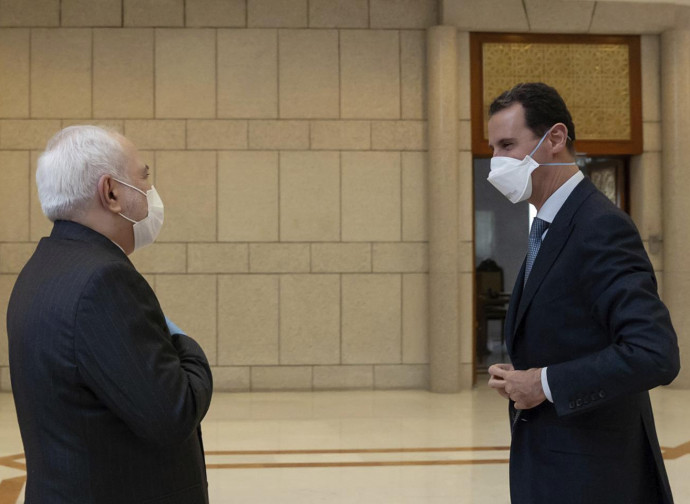 Zarif (Iran) e Bashar al Assad