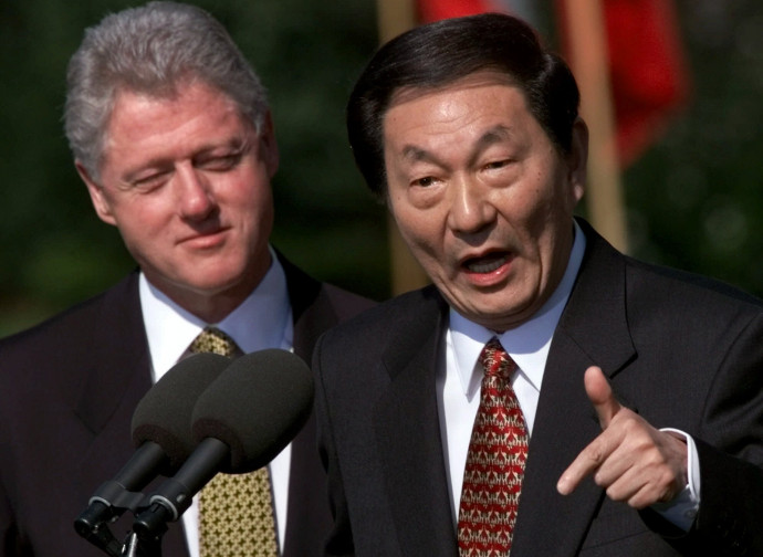 Zhu Rongji con Bill Clinton (AP)